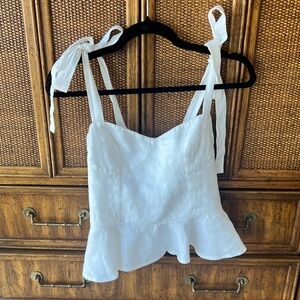 Reformation peplum linen top